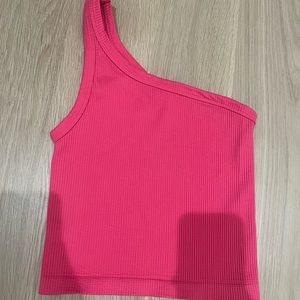 Nikibiki One Shoulder Hot Pink Top
